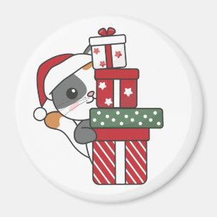 Imán Navidades de gato regalan animales de invierno imá
