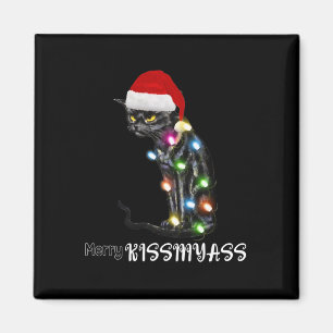 Imán Navidades de gatos divertidos de Beso de merry ilu