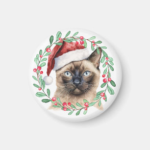 Imán Navidades de gatos siameses temática para el amant