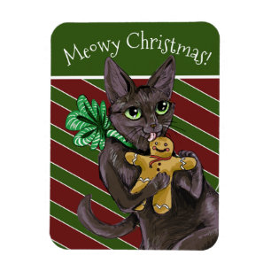 Imán Navidades de Gingerbread Cookie Kitty
