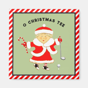 Imán navidades de golf femeninos