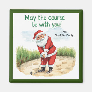 Imán Navidades de golf Santa May el campo estará contig