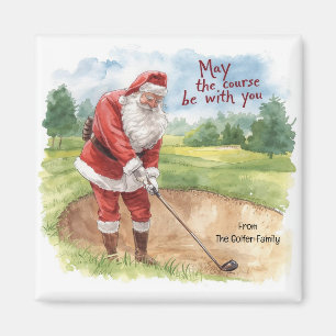 Imán Navidades de golf Santa May el campo estará contig