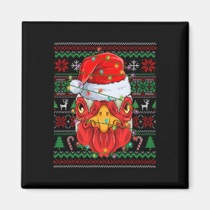 Imán Navidades de granjeros de chuletón de Santa Chicke