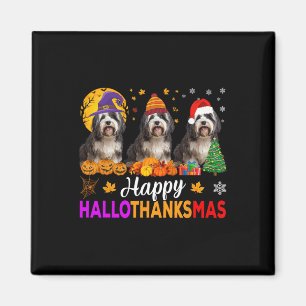 Imán Navidades de Halloween de Shih Tzu Dog Hallothanks