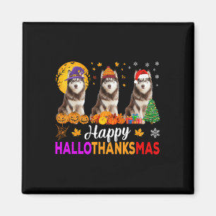 Imán Navidades de Halloween del Husky Dog Siberian