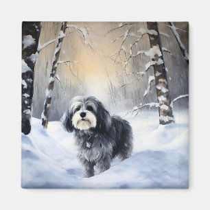 Imán Navidades de Havanese Let It Snow