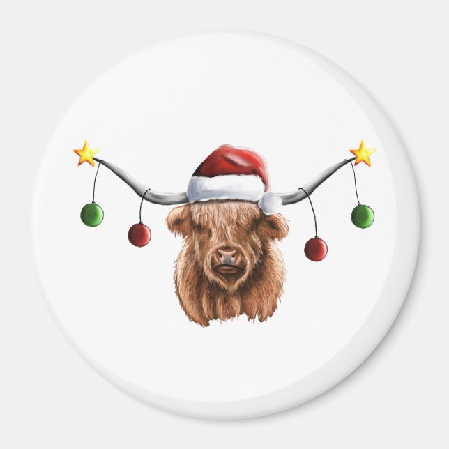 Imán Navidades de Have a Merry Hielan Coo (Frente)