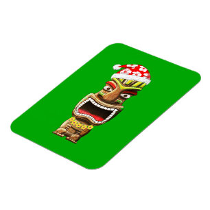 Imán Navidades de Hawái Santa Tiki
