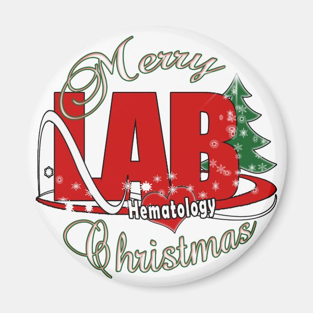 IMÁN NAVIDADES DE HEMATOLOGÍA LAB (Frente)
