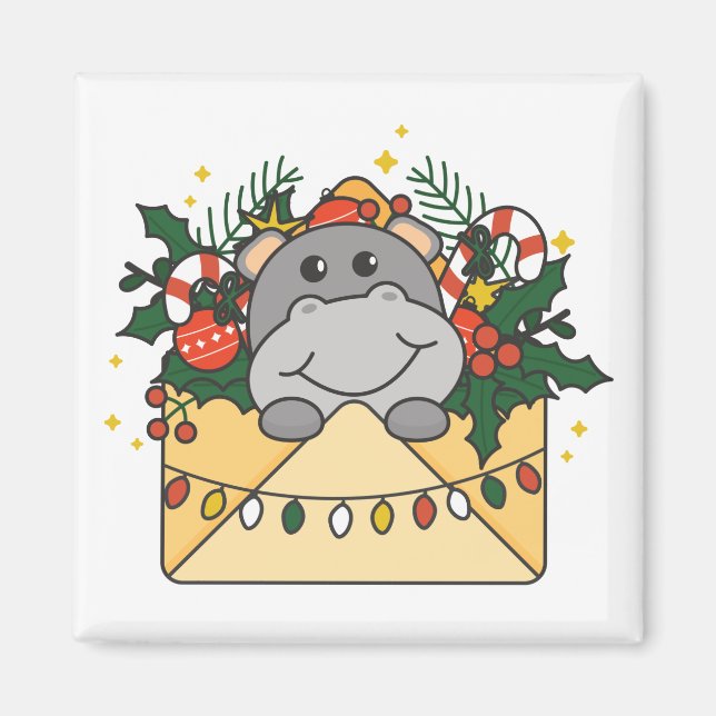 Imán Navidades de Hippo Carta Animales de Invierno Hipp (Frente)