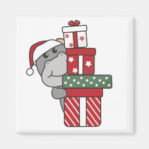 Imán Navidades de Hippo entregan animales de invierno H