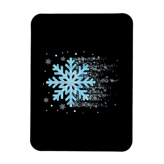 Imán Navidades de invierno con Snowflake a la par de mu (Vertical)