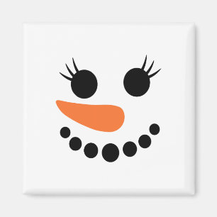 Imán Navidades De Invierno De Snowman Enfrentan Eyelash