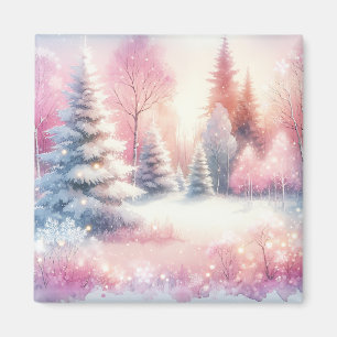 Imán Navidades de Invierno Rosa Wonderland