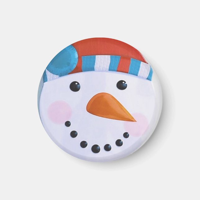 Imán Navidades de invierno Snowman Carrot Nose (Frente)