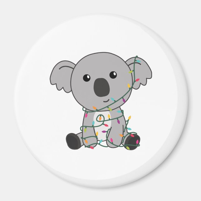 Imán Navidades de Koala Nieve Animales De Invierno Koal (Frente)