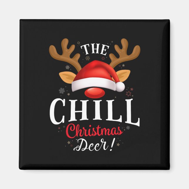Imán Navidades de la enfermedad de Deer Pjs Familia de  (Frente)