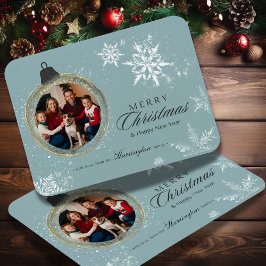 Imán Navidades de la familia de Ornamentos Azules Foto 