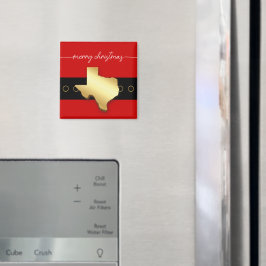 Imán Navidades de la hebilla del cinturón de Santa Texa