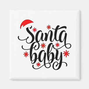 Imán Navidades de la Invitación de embarazo de Santa Ma