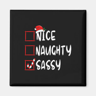 Imán Navidades de la lista de la familia Nice Naughty S
