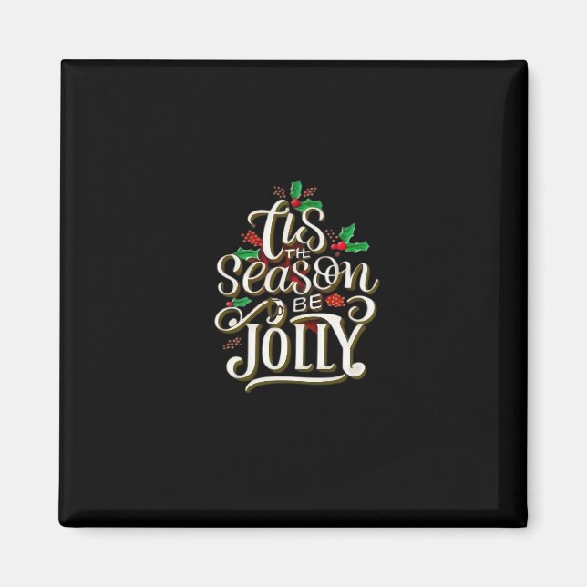 Imán Navidades De La Temporada De Jolly (Frente)