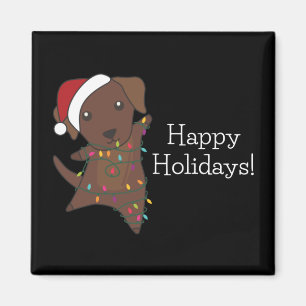 Imán Navidades de Labrador Niegan a los perros de invie