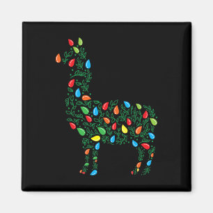 Imán Navidades de Llama alumbran animales turbios por l