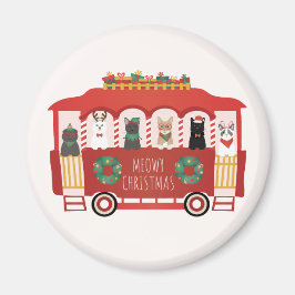 Imán Navidades de los gatos Trolly Meowy