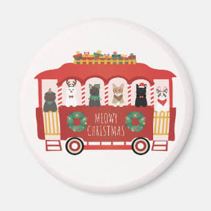 Imán Navidades de los gatos Trolly Meowy