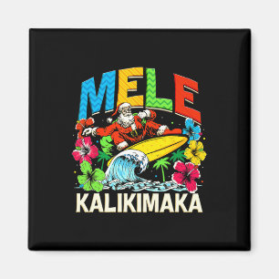 Imán Navidades de Mele Kalikimaka Navidad Santa Summer