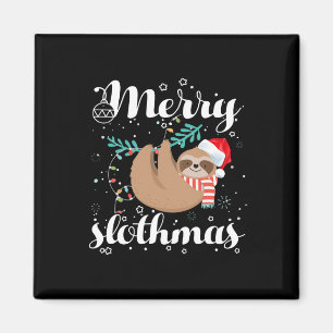 Imán Navidades De Merry Slothmas Pajama Para Amantes De