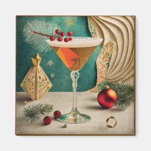 Imán Navidades de Mid Century Fiesta de cócteles Hora f