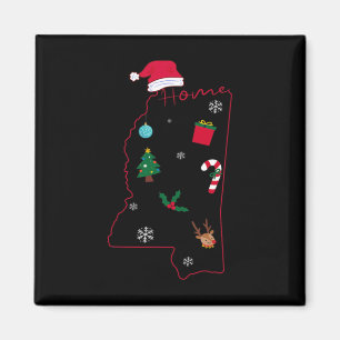 Imán Navidades de Mississippi Hogar Navidad Estado de M