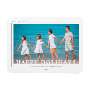 Imán Navidades de Moda simple familia de fotografía tip