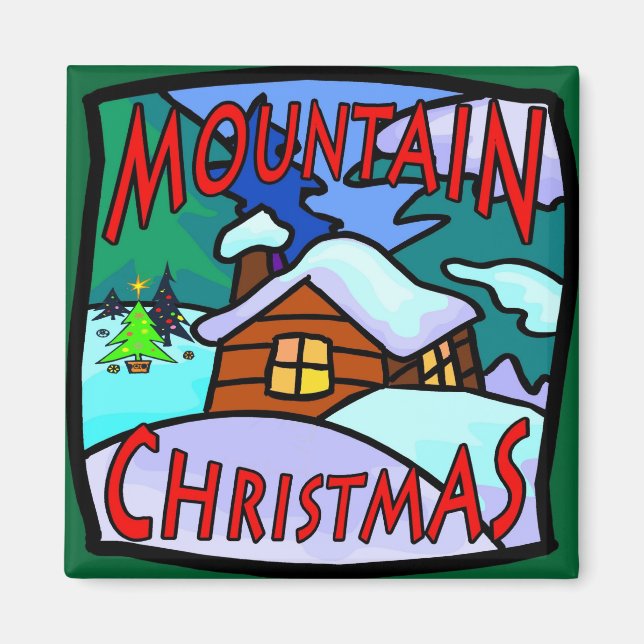 Imán Navidades de montaña (Frente)