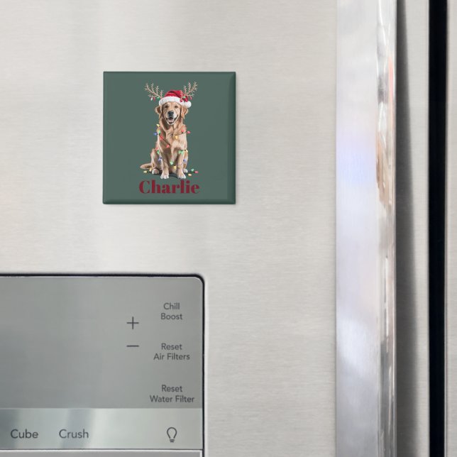 Imán Navidades de nombres personalizados perro recupera (In situ (nevera))
