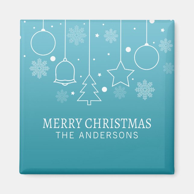 Imán Navidades de nombres personalizados personalizados (Frente)