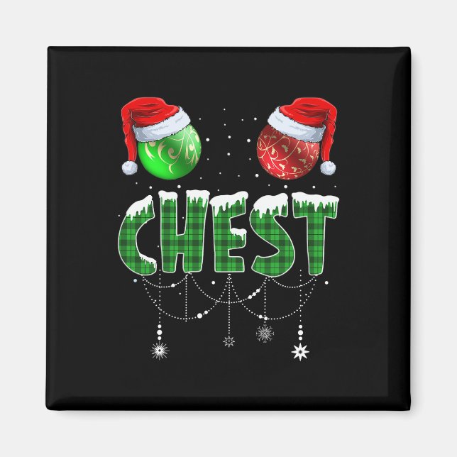 Imán Navidades de nueces de pecho coincidentes con cast (Frente)