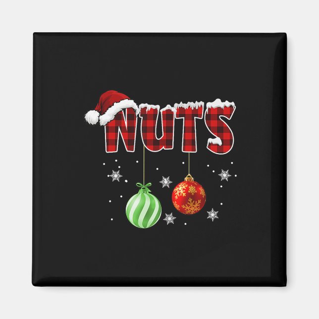Imán Navidades de nueces de pecho que coinciden con cas (Frente)