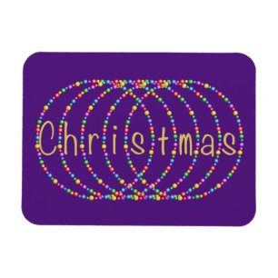 Imán Navidades de oro iluminan diseño en morado