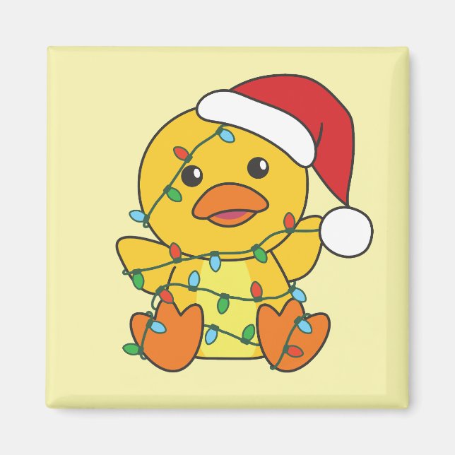 Imán Navidades de pato Animales de invierno pato de vac (Frente)