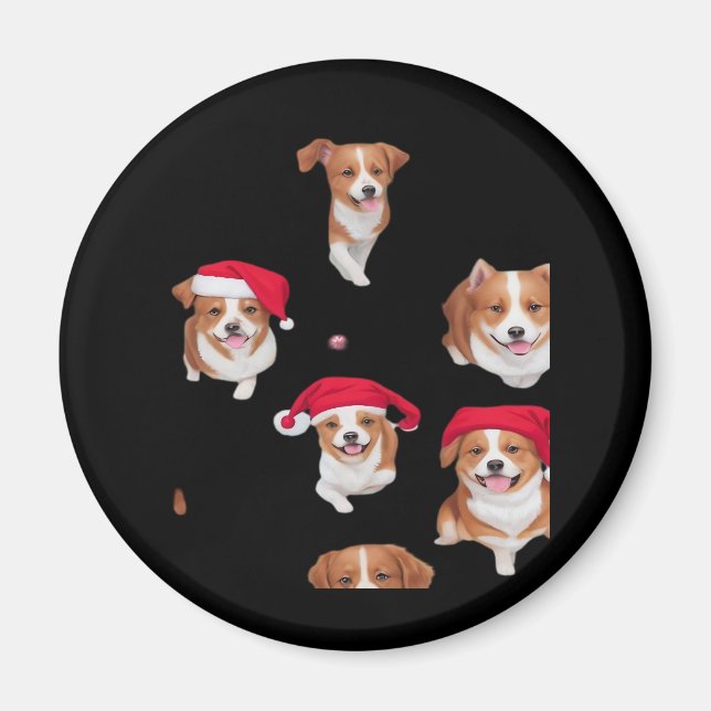 Imán navidades de patrones divertidos yuletide Classic  (Frente)