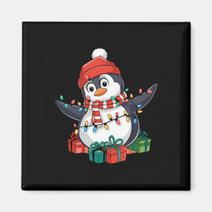 Imán Navidades de Penguin Santa Lights - Penguin Lover