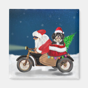 Imán Navidades de perro de La Habana Santa Claus