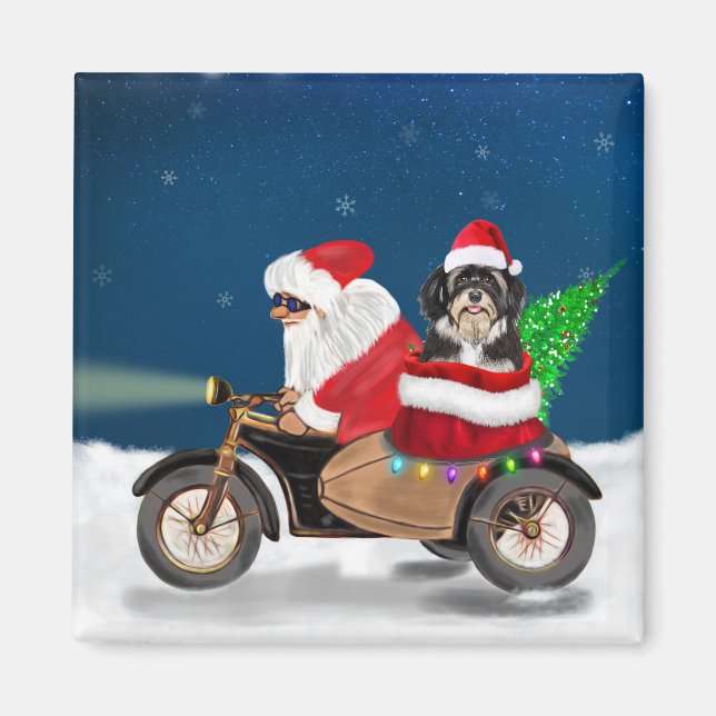 Imán Navidades de perro de La Habana Santa Claus (Frente)