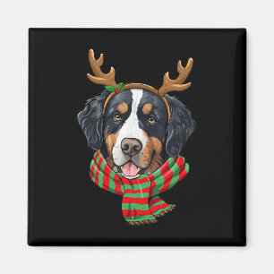 Imán Navidades de Perro de Montaña de Berna Reindeer Sa