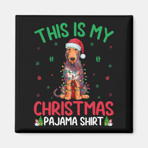 Imán Navidades de perro lobo de árbol de navidad muy fe