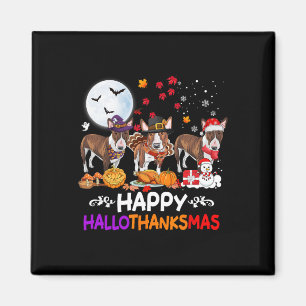 Imán Navidades de Perros de Bull Terrier Felices Hallot